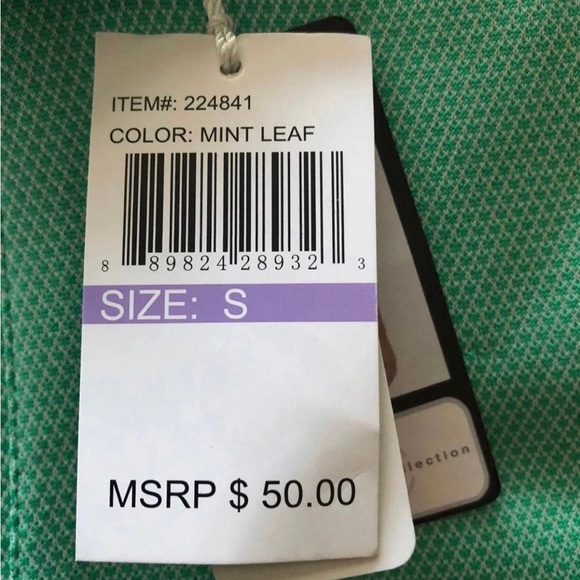 Lot 2 Dri-wick sleeveless Women’s S Small Pastel Mint/Salmon Zip Polo Shirts NWT - Picture 11 of 11